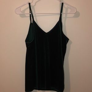 EUC DARK GREEN velvet camisole